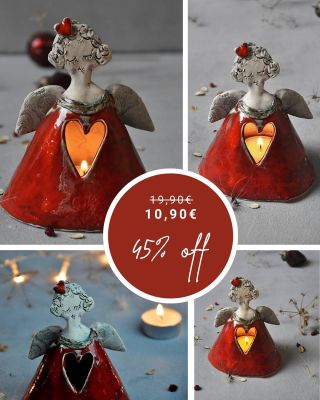 👼✨ Výrobok týždňa 28.10 – 3.11 Anjel svietnik so srdcom ❤️ Naša jeseň pokračuje v znamení svetla 🕯️ — anjelik ručne...