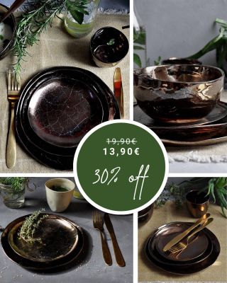 🍽️✨ Výrobok týždňa 18.11 – 24.11 ✨ Tanier L z kolekcie KOV Elegantný, nadčasový, ručne vyrábaný 🤎 S jemným kovovým...