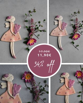 💗✨ Výrobok týždňa 2.12 – 8.12 ✨💗 Anjel visiaci Karkulka L srdce 👼💞 Ručne vyrábaný anjelik z kolekcie Ružová záhrada...